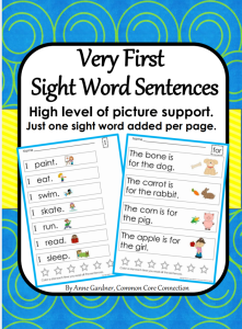 Very Fast Sight Word Sentences